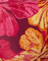Skizze Hibiskus Burgund mit kontrastierenden Krawatten