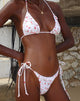 Image of Lentra Bikini Unterteil in Rot Floral Beige Gingham mit Rüsche