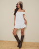 Bild von Panasi Bardot Babydoll Minikleid in Off White