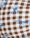 Floral Gingham Braun