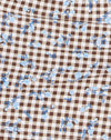Floral Gingham Braun