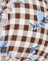 Floral Gingham Braun