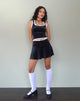 Image of Idina Minirock aus flachem Samt Schwarz