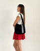 Image of Pardi Canvas Tasche in Schwarz mit weißen Streifen