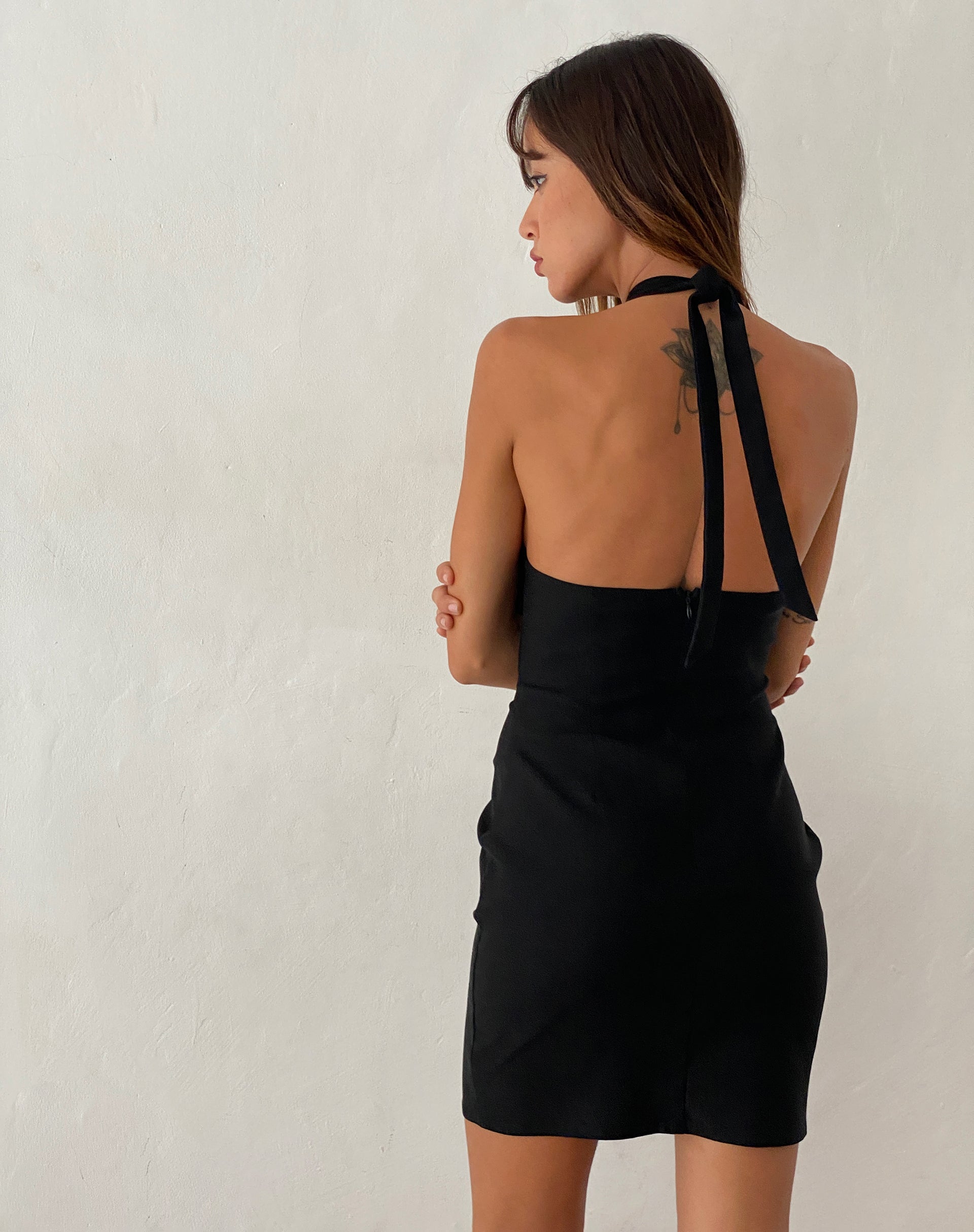 Image of Parvat Minikleid mit Schleife und Rollkragen