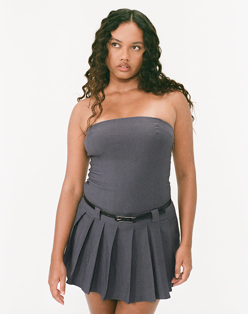 Payoda Bandeau-Minikleid in Dunkelgrau