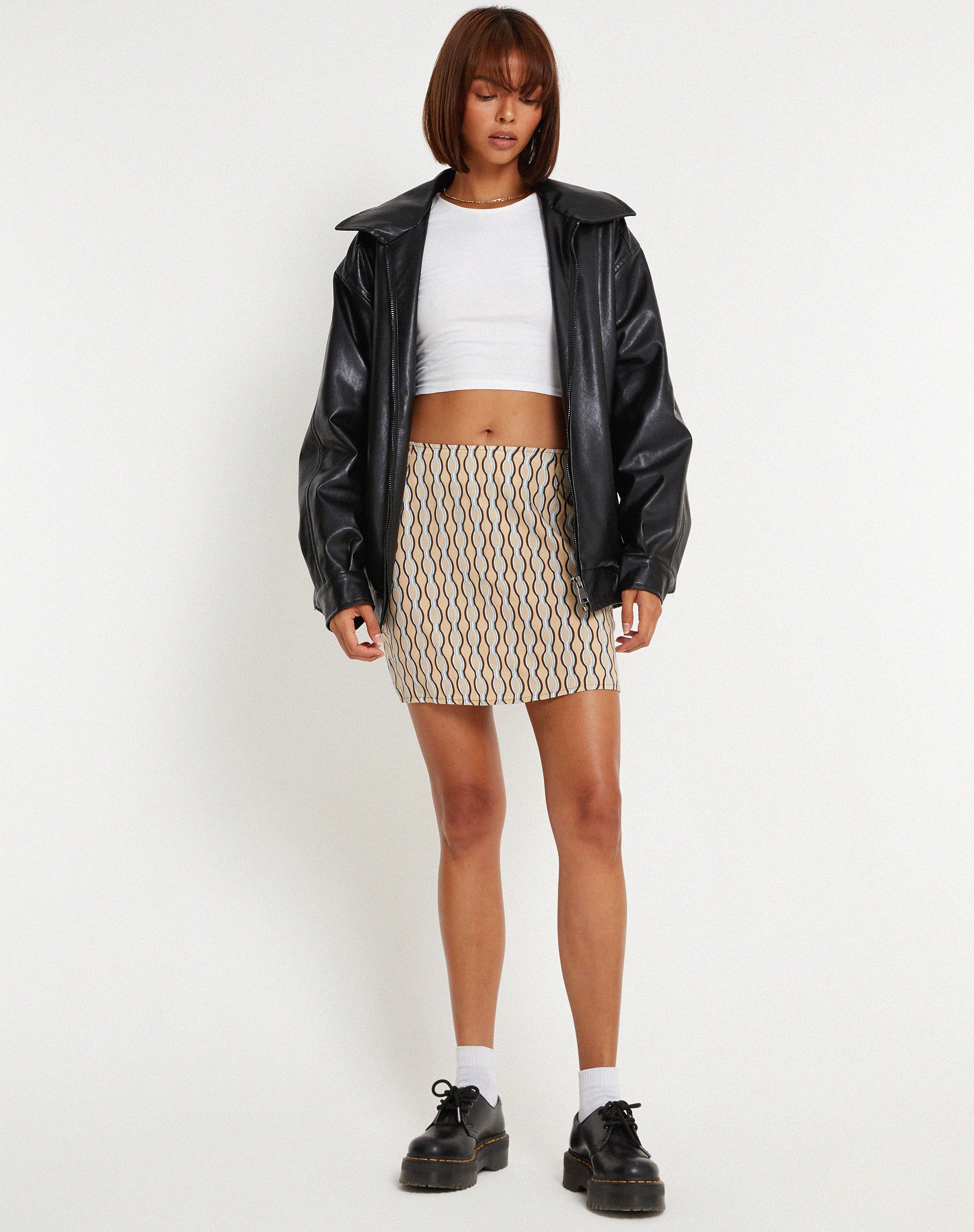 Bild von Pelmo Minirock in Preppy Geo Brown