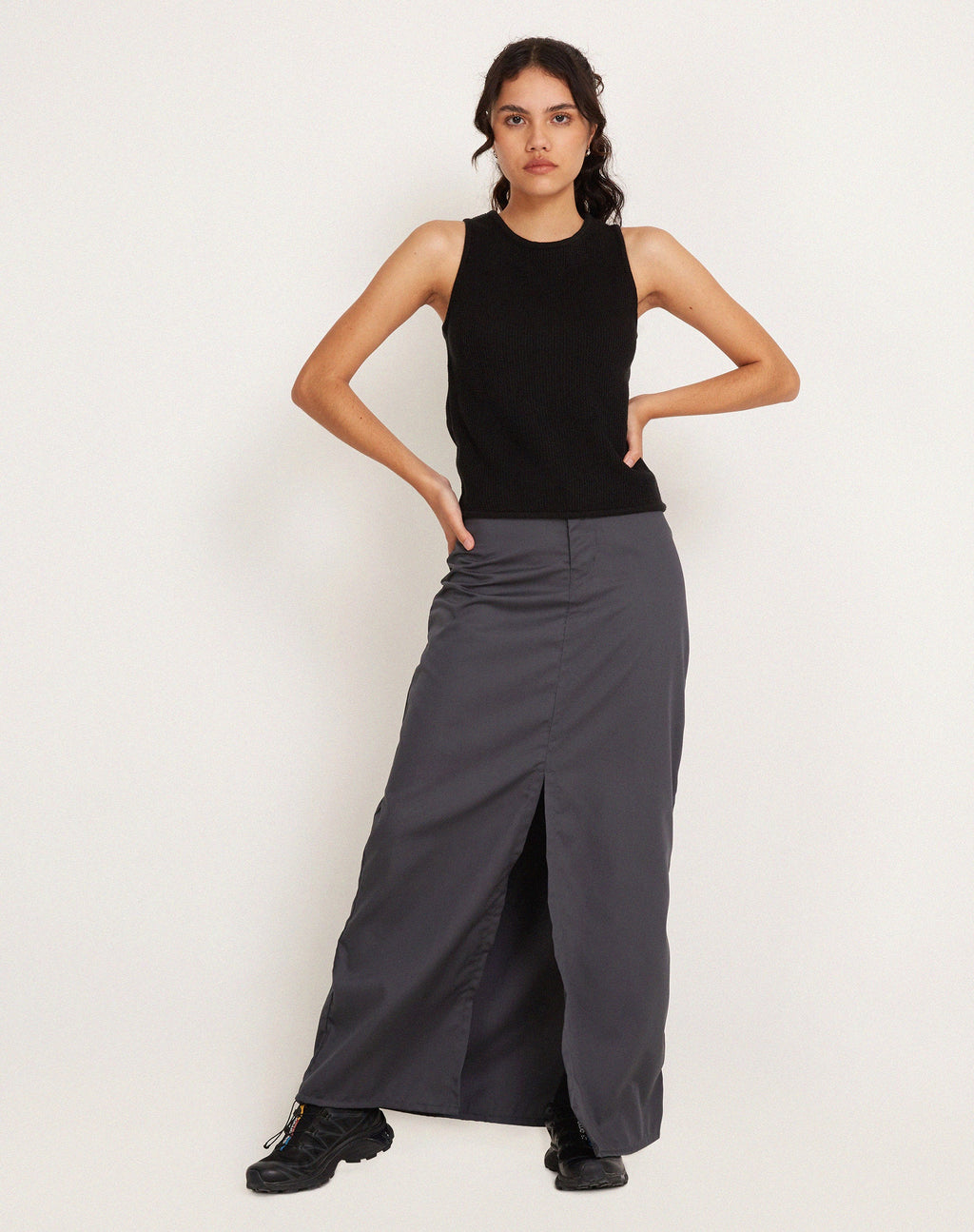 Phindi Strickweste in Schwarz