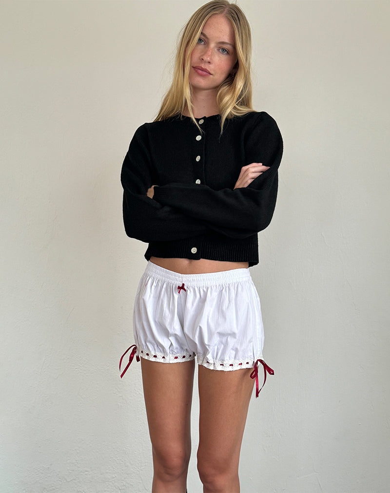 Image of Picuta Brief Shorts in Weiß mit rotem Rand