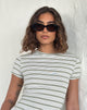 Image of Pido Ovale Sonnenbrille in Schwarz mit Sternen