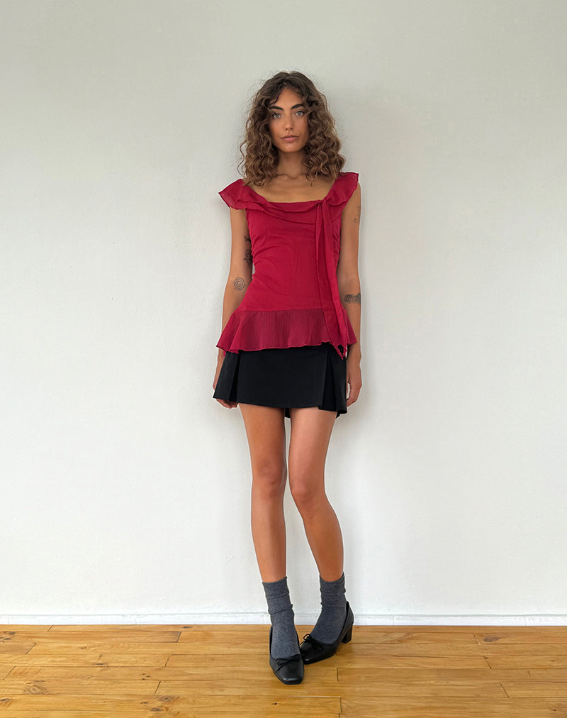 Bild von Piro Rüschen-Langarmshirt in Burgundy