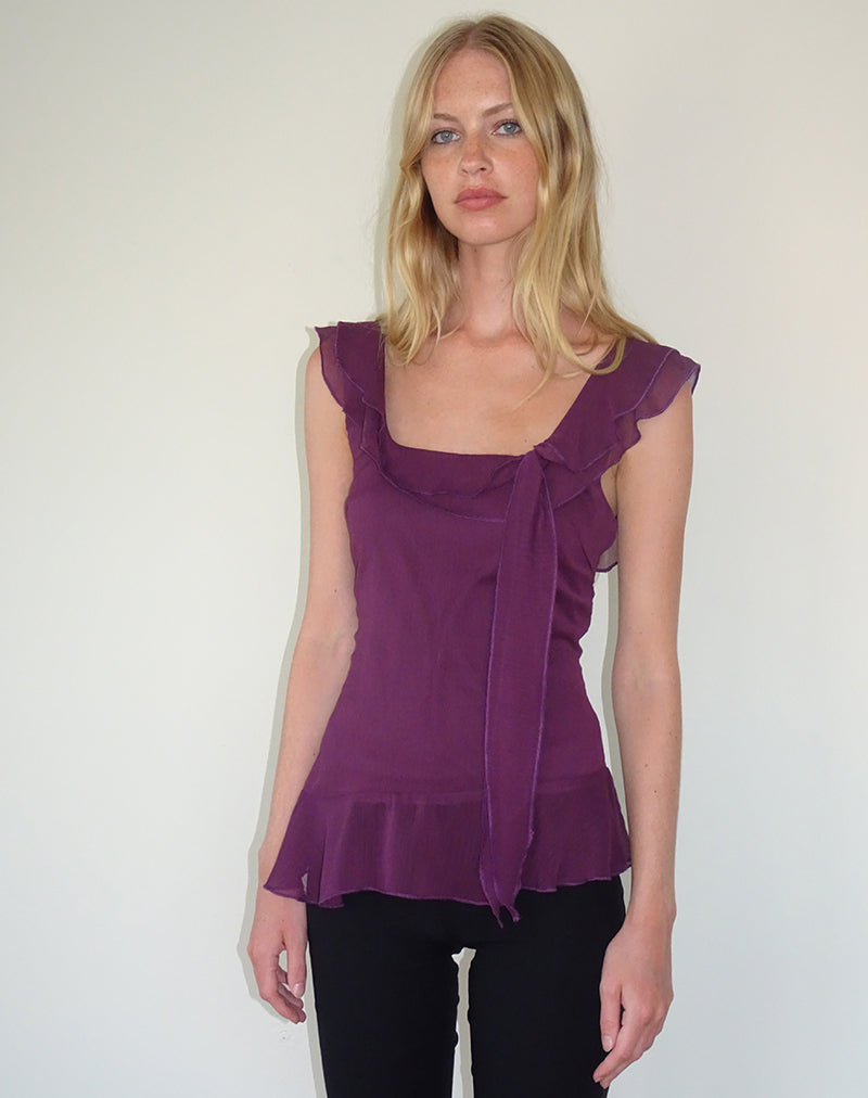 Bild von Piro Top aus Chiffon Aubergine