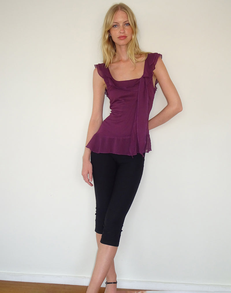 Bild von Piro Top aus Chiffon Aubergine
