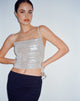 Bild von Pratiba Riemchen-Top in Silber