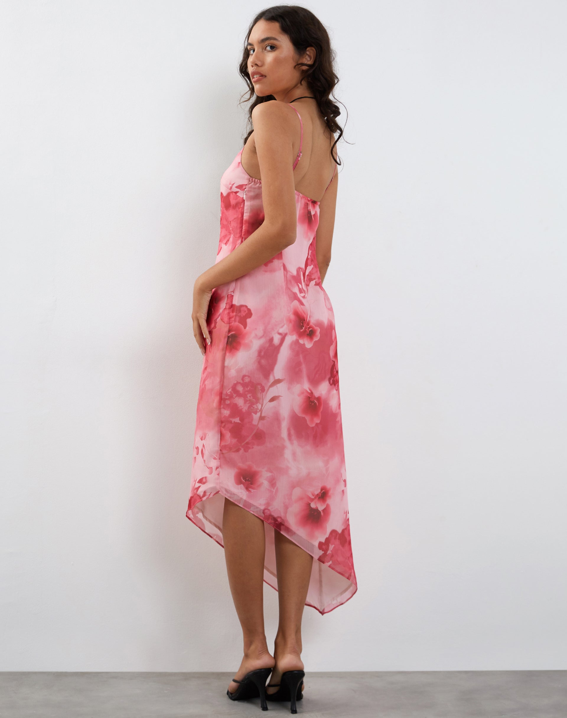 Bild von Preston Midikleid in Watercolour Floral Pink