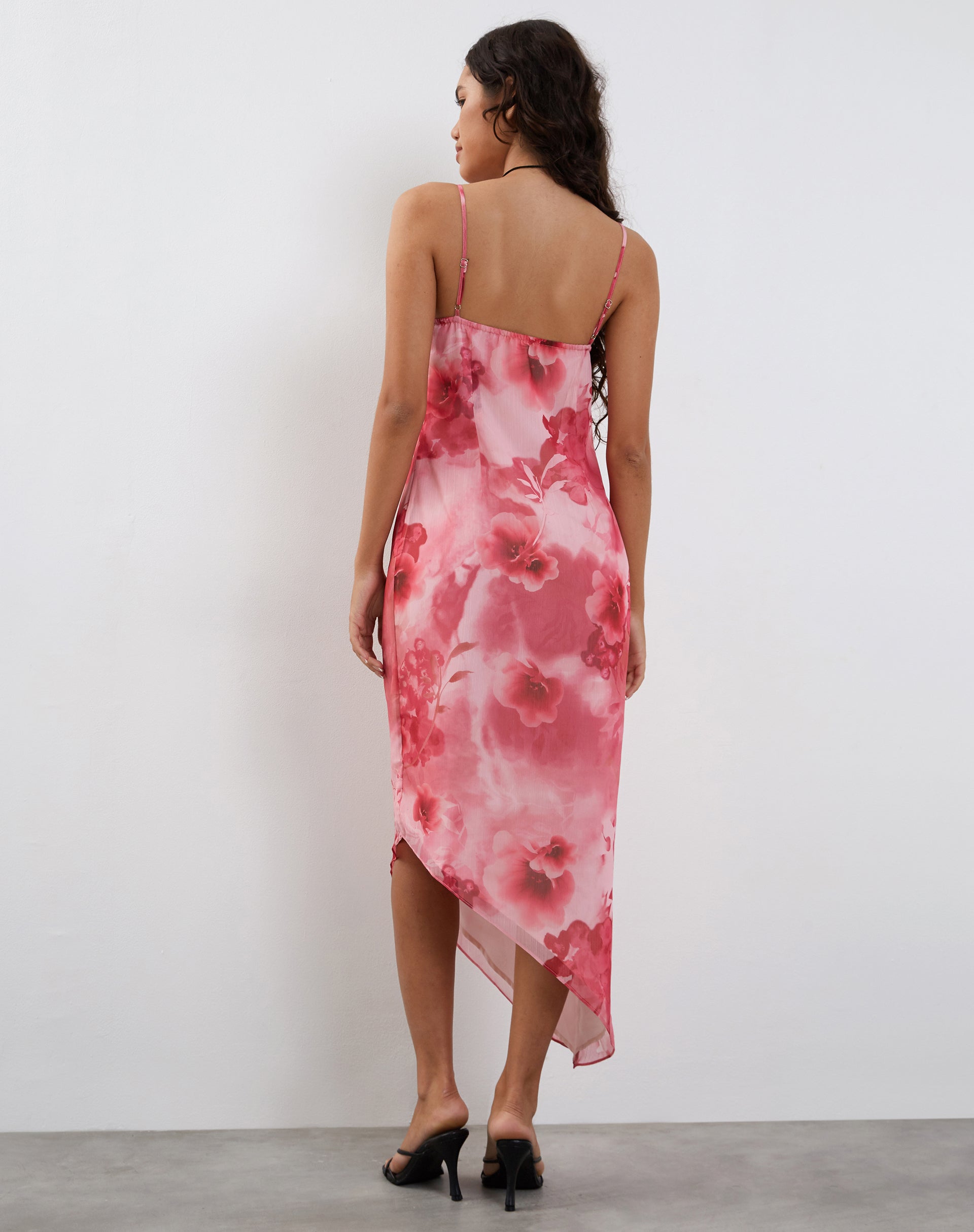 Bild von Preston Midikleid in Watercolour Floral Pink