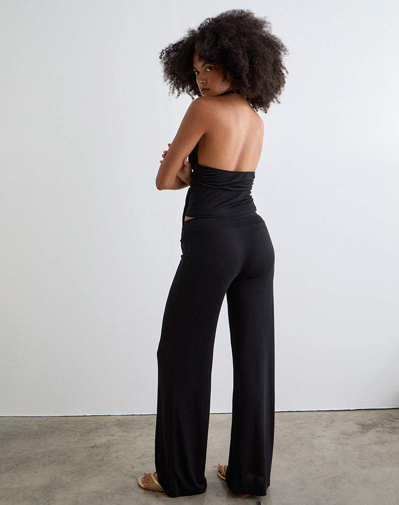 Image of Donata Hose in Schwarz mit Gürtel