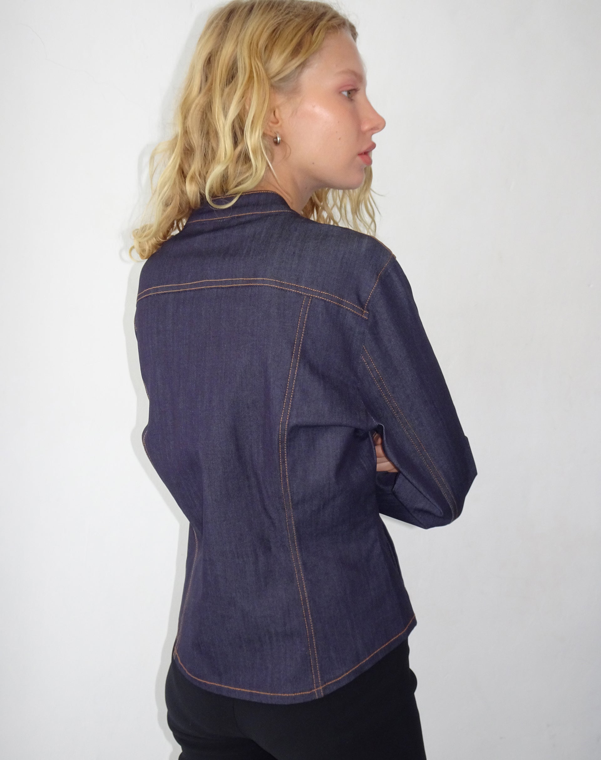 Image of Puria Maßgeschneiderte Jacke im Denim-Look