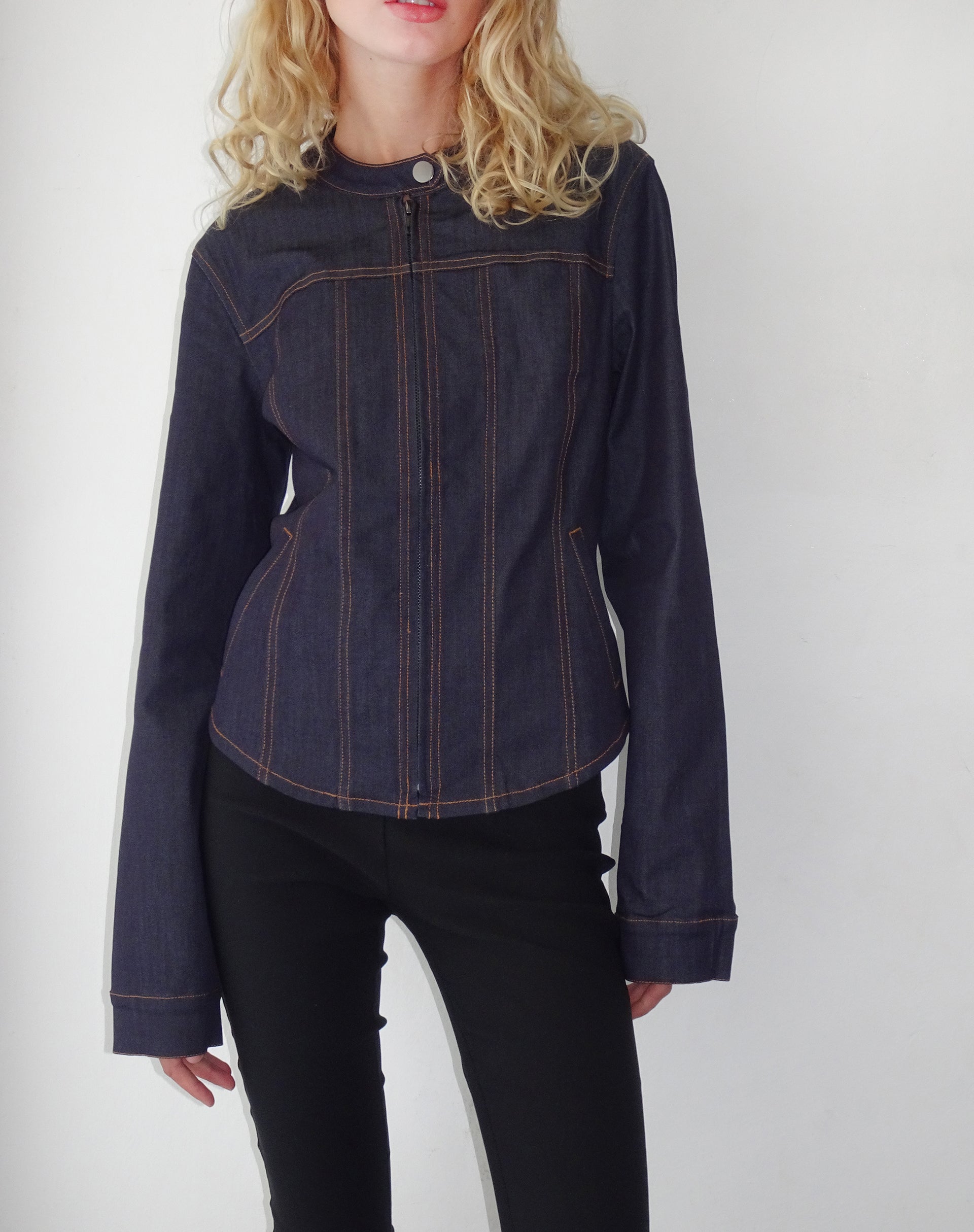 Image of Puria Maßgeschneiderte Jacke im Denim-Look
