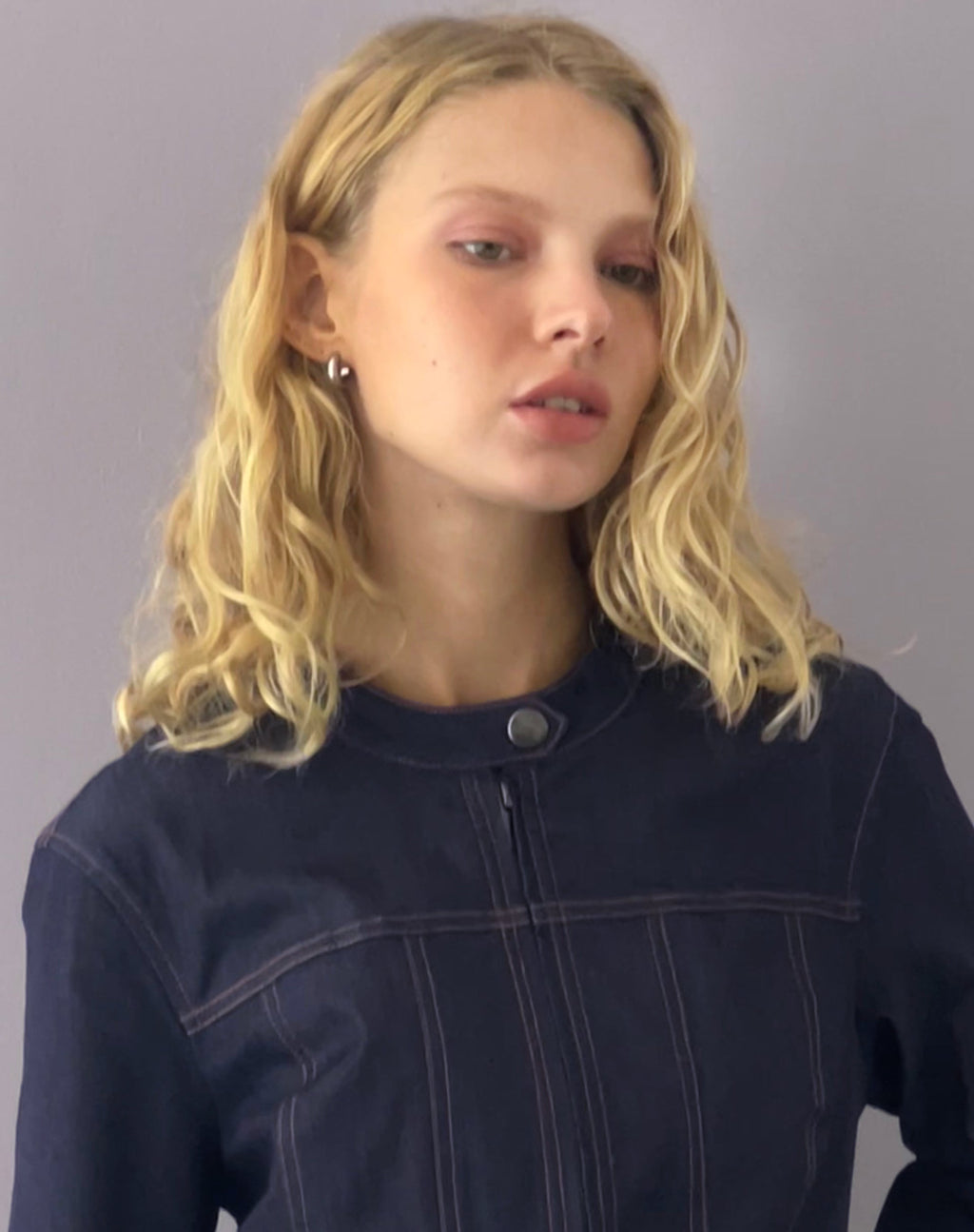 Puria Maßgeschneiderte Jacke im Denim-Look