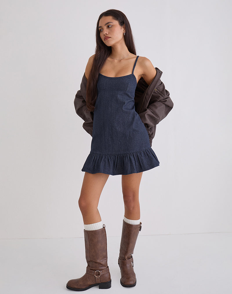 Image of Pamina Minikleid aus Denim Indigo