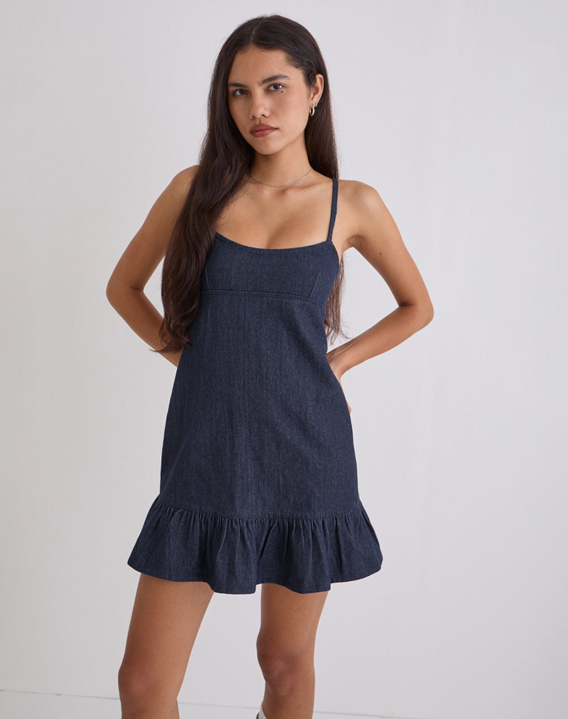 Image of Pamina Minikleid aus Denim Indigo