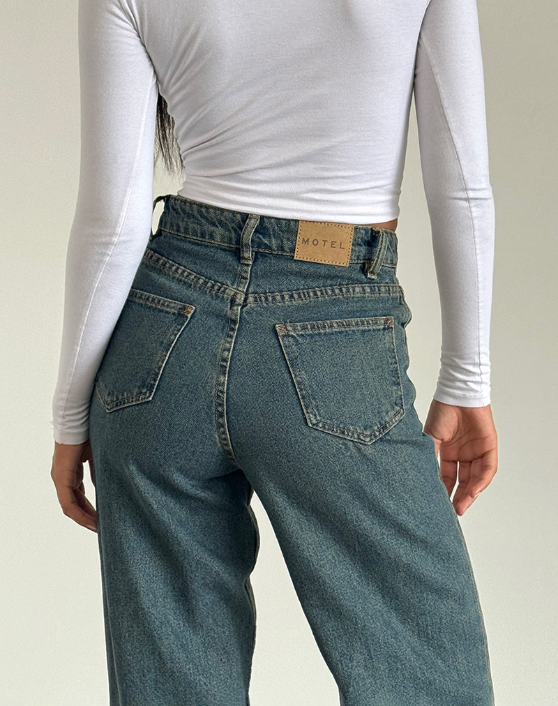 Bild von Parallel Jeans in Braun und Blau Acid