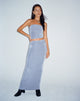 Bild von New Tulus Low Rise Maxirock in Schieferblau