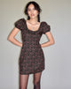 Abbildung Sasyana Mini Dress in Dark Pink Rose Black