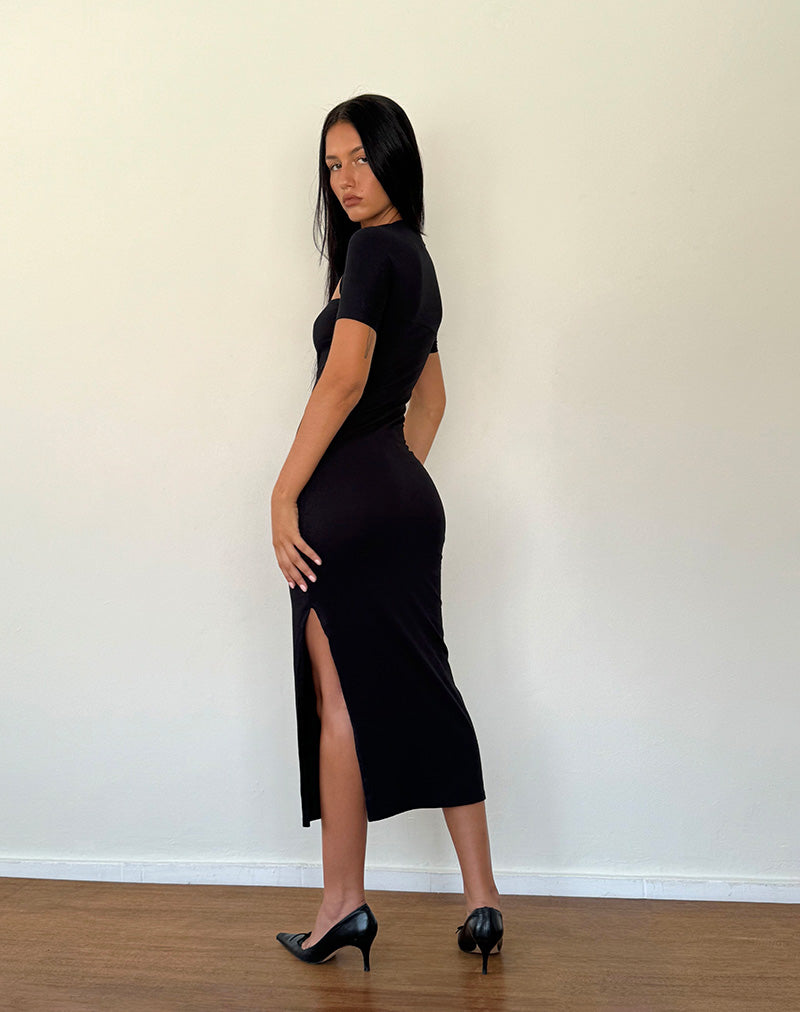 Image of Quala Midikleid in Schwarz
