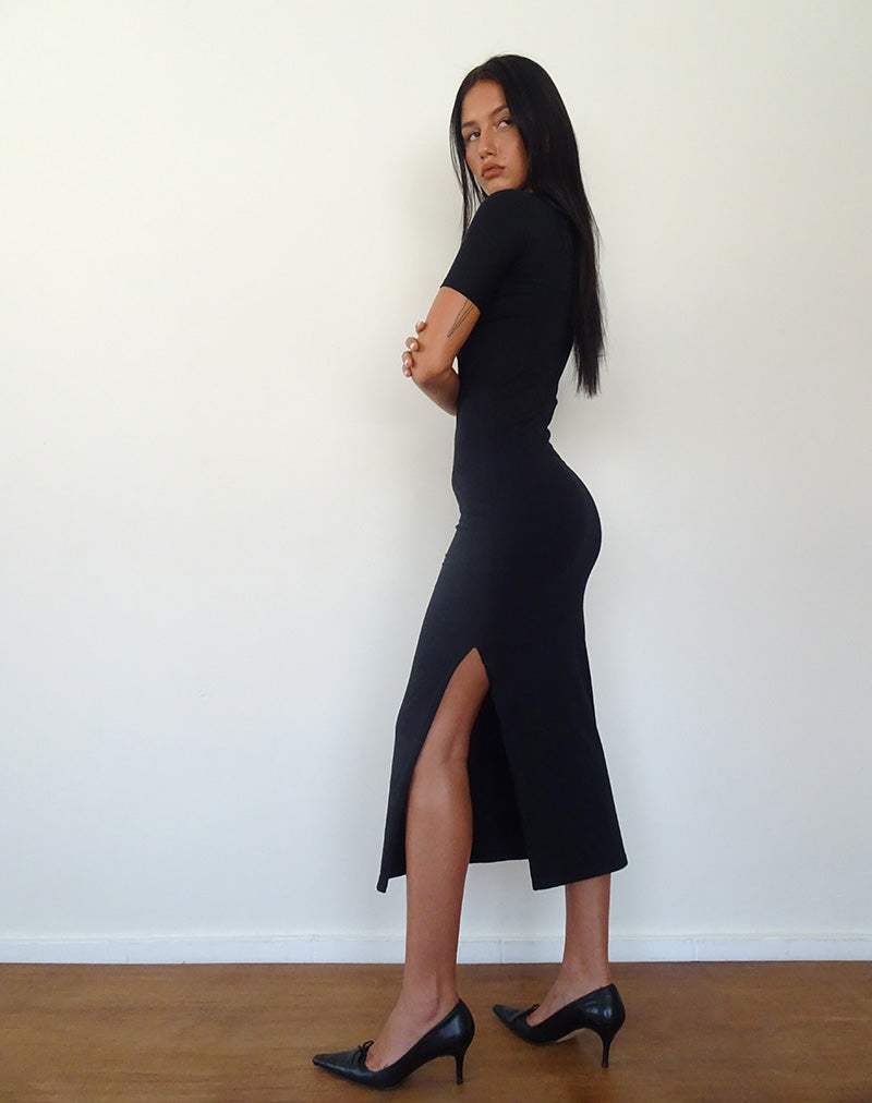 Image of Quala Midikleid in Schwarz
