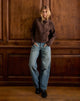 Image of Quincy Cropped Jacke aus Kunstwildleder in Braun