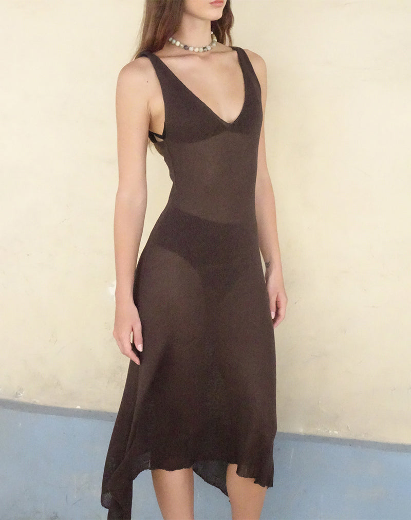 Rabindra Maxikleid in Braun
