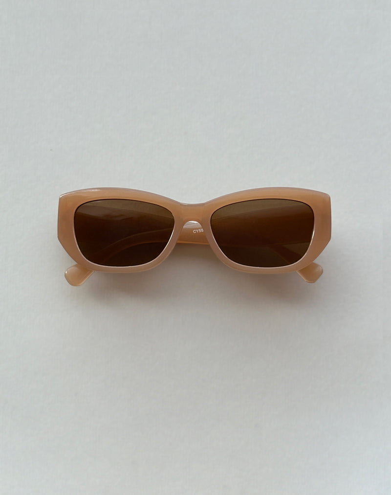 Rabori Rechteckige Sonnenbrille in Tan