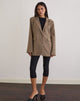 Image of Maiwa Blazer in Textured Tailoring Beige