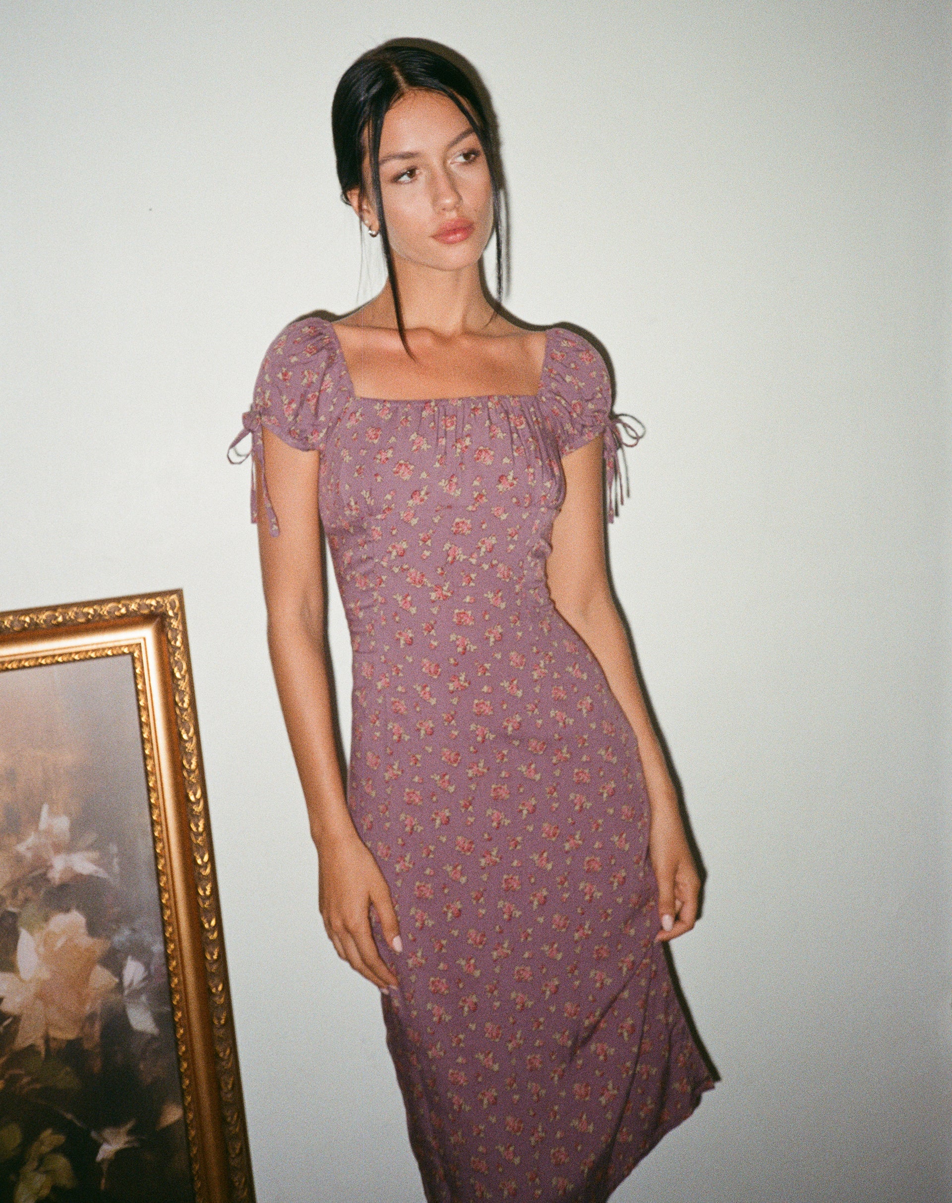 Image of Rachana Midikleid in fließendem Rosa Deep Purple