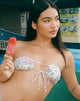 Image of Racola Bikini-Oberteil mit weißem Dschungel-Blumenprint
