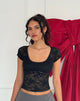 Image of Rada Top aus Spitze Schwarz
