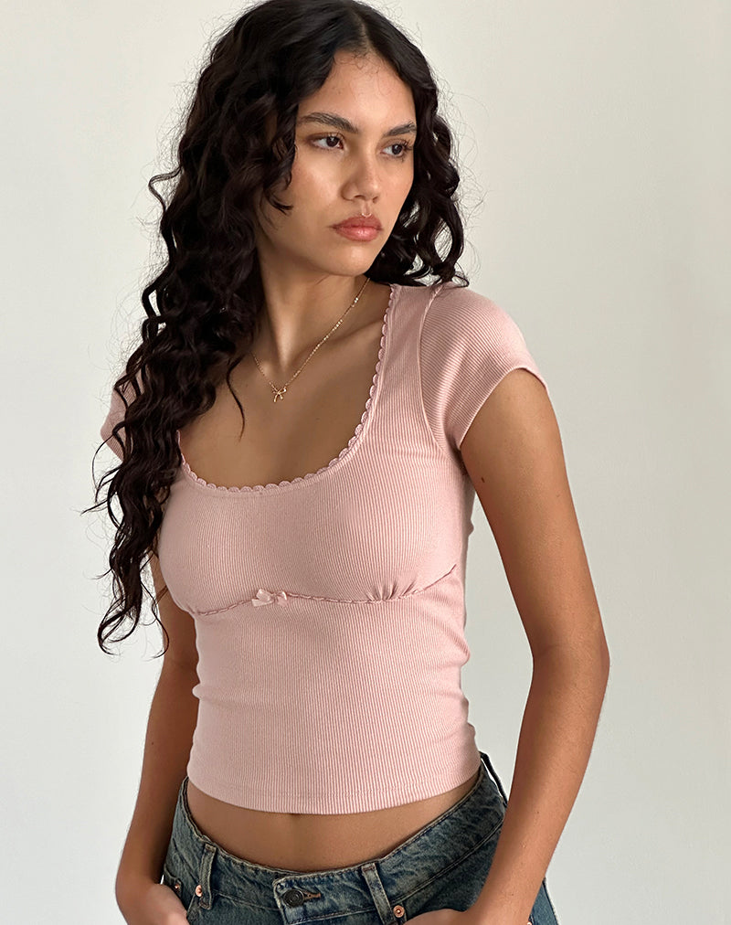 Rada Top in Rippe Pink Lady