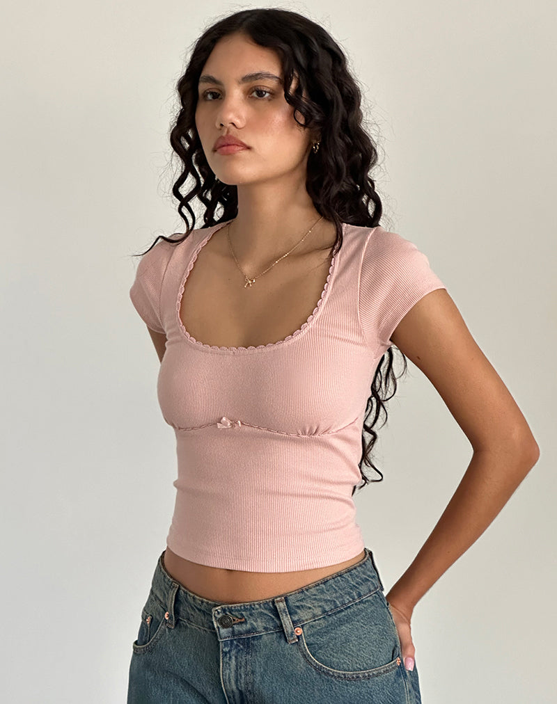 Rada Top in Rippe Pink Lady