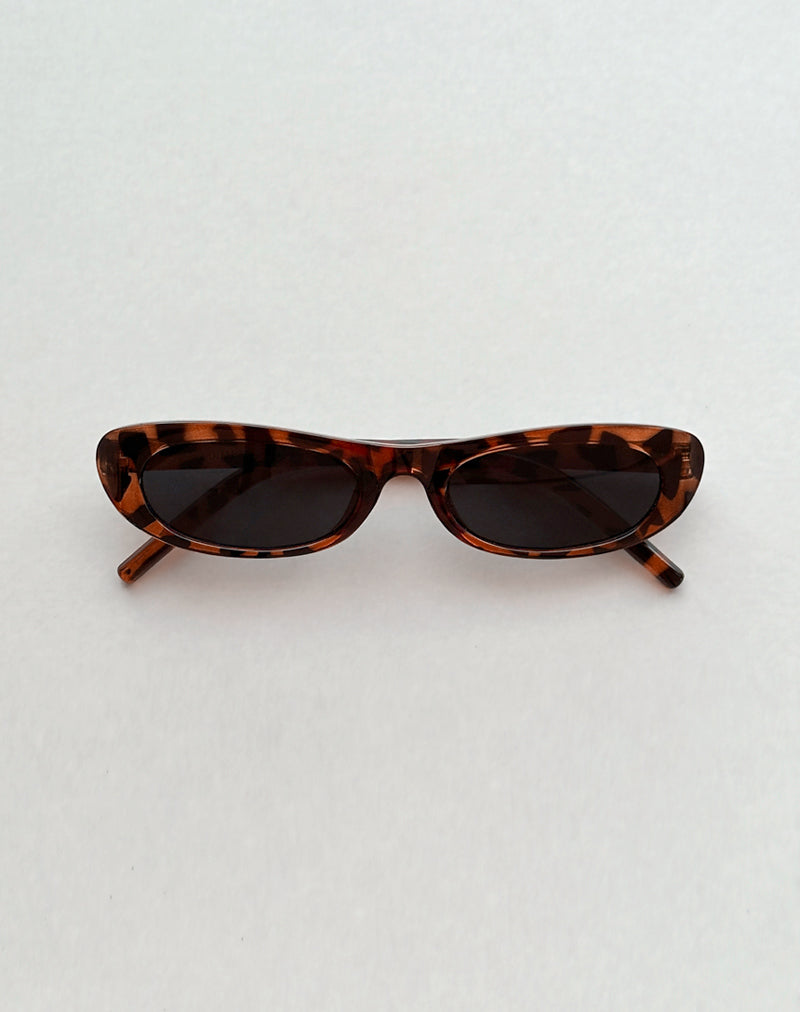 Radiata Rechteckige Sonnenbrille aus Schildpatt