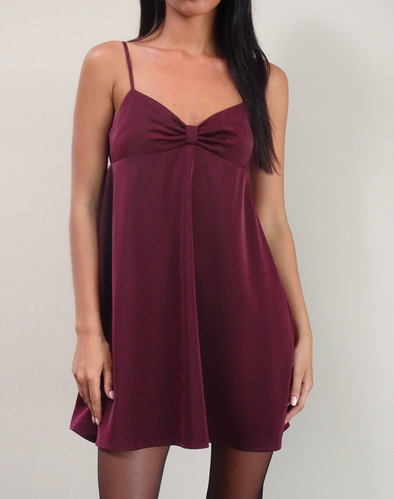 Image of Rafaila Mini-Slipkleid aus Satin Burgundy