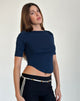 Bild von Ralda Curved Jersey Tee in Navy