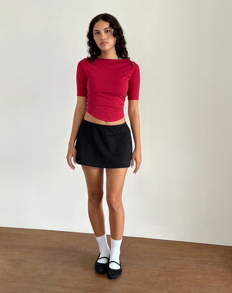 Bild von Ralda Curved Jersey Tee in Adrenalinrot
