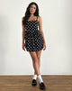 Image of Ramana Minikleid in 80s Polka Schwarz