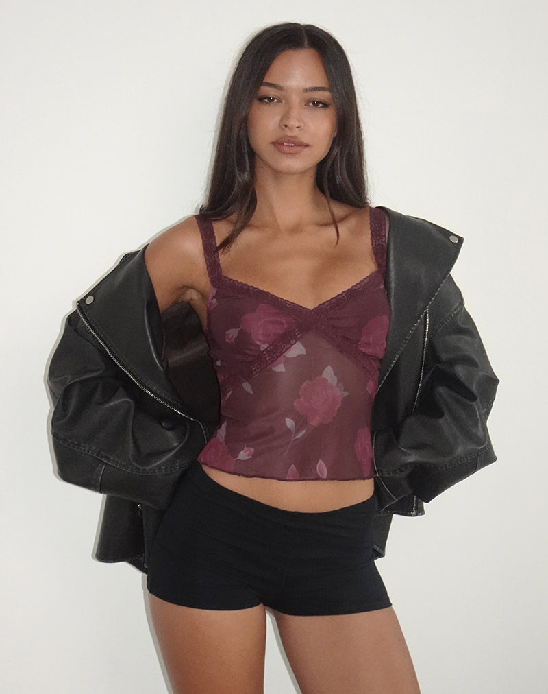 Bild von Rasa Cami Top in Blooming Rose Burgundy