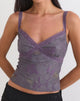 Bild des Rasa Cami-Oberteils in Flare Flower Purple