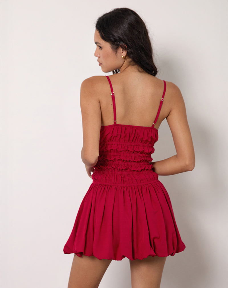 Image of Rasmil Bubble Mini Dress in Adrenalin Rot