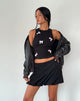 Image of Rave Vest Top in Schwarz mit rosa Schleifen