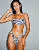 Bild von Reema Bikinioberteil in Warped Zebra Blau